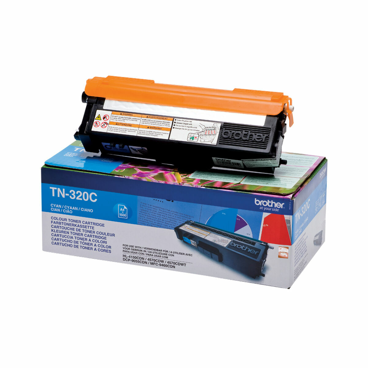 Originální toner Brother TN-320C Modrý Azurová